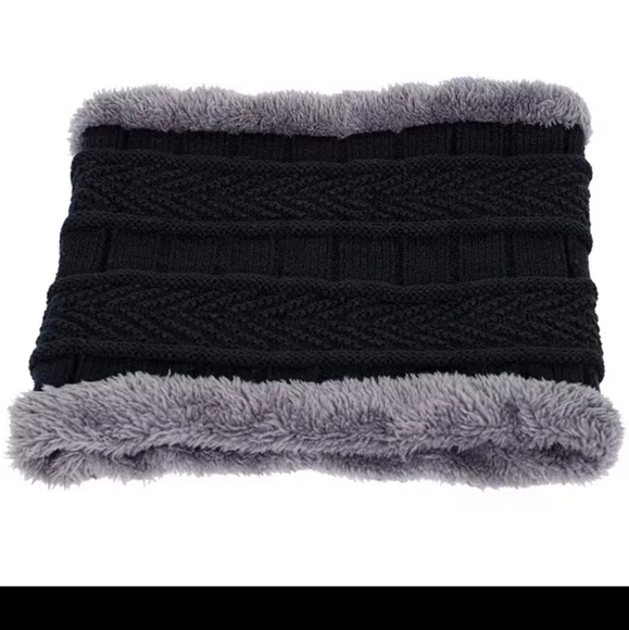 Men's Hat And Scarf Casual Style Polyester Beanie black - Picture 3 of 7